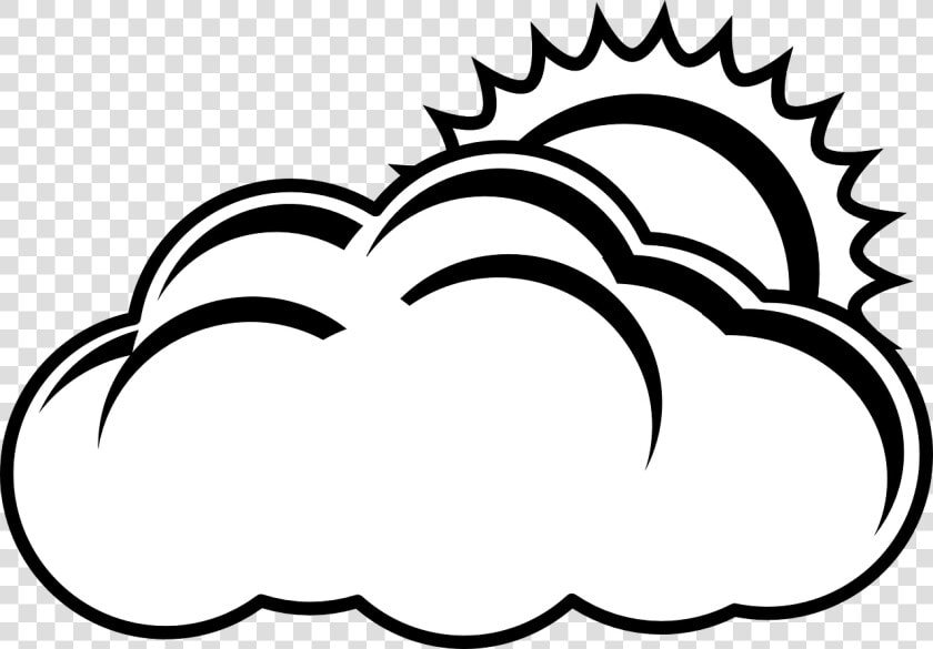 Cloudy Weather Clipart Black And White  HD Png DownloadTransparent PNG