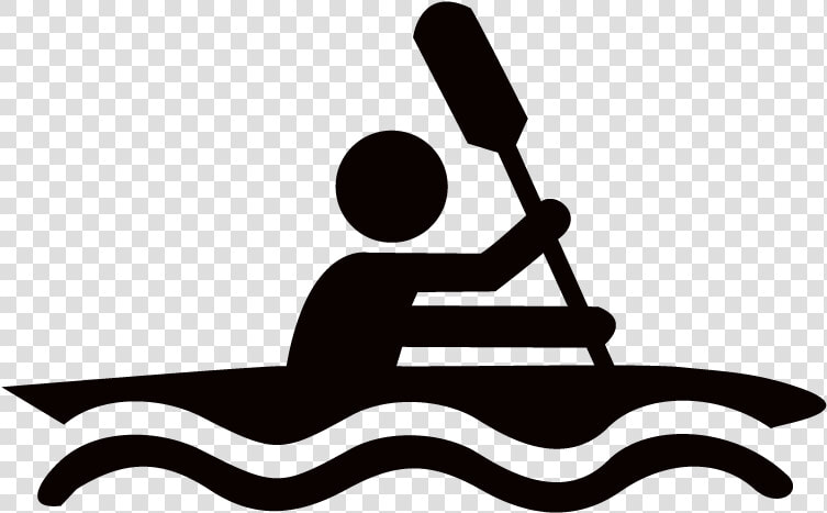 Kayaking Clipart Black And White   Kayaking Clip Art  HD Png DownloadTransparent PNG