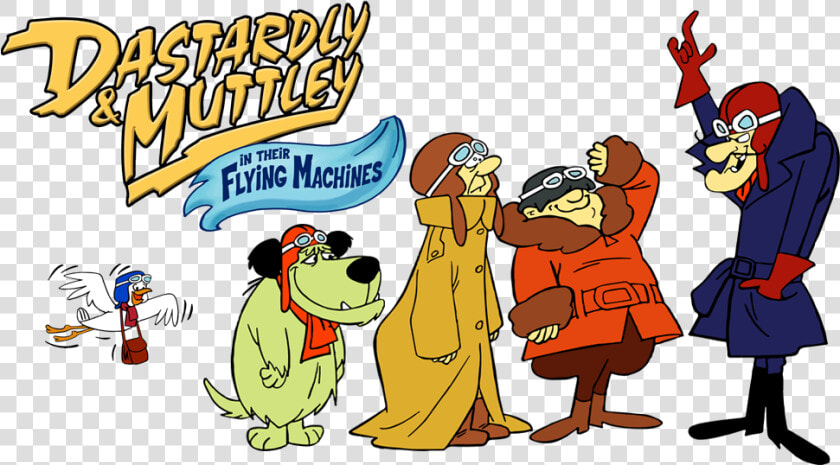 Transparent Cartoon Dick Png   Dastardly And Muttley In Their Flying Machines Characters  Png DownloadTransparent PNG