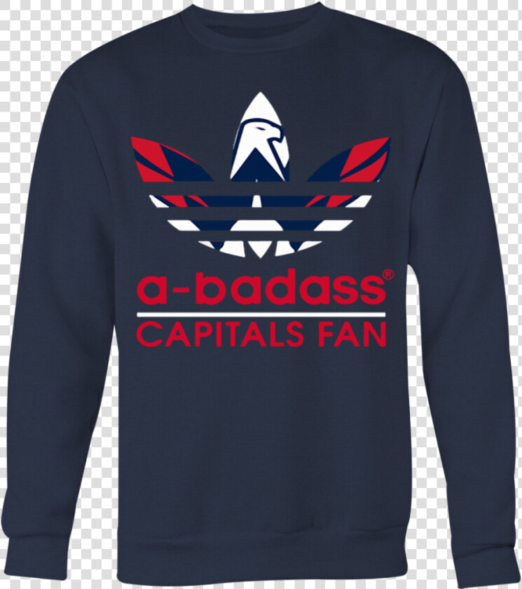 A Badass Washington Capitals Fan And Adidas Logo T   Long sleeved T shirt  HD Png DownloadTransparent PNG