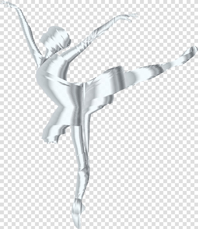 Silver Graceful Ballerina Silhouette No Background   White Dance Silhouette Png  Transparent PngTransparent PNG