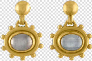 Granulated Gray Star Sapphire Bell Earrings   Star Sapphire Earring  HD Png DownloadTransparent PNG