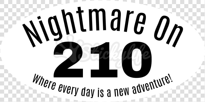 Nightmare On 210 Oval Decal   Graphics  HD Png DownloadTransparent PNG