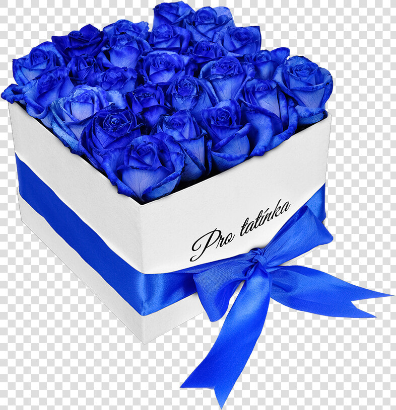 White Box Of Blue Roses For Dad   Blue Roses Box Png  Transparent PngTransparent PNG