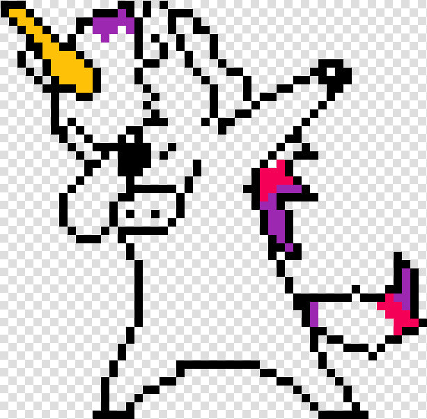 Unicornio Haciendo Un Dab   Dabbing Unicorn Pixel Art  HD Png DownloadTransparent PNG