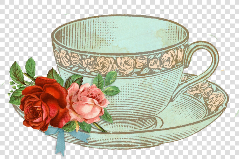 Transparent Mad Hatter Clipart   Vintage Tea Cup Clip Art  HD Png DownloadTransparent PNG