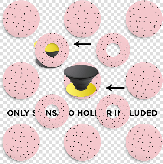 Small Dots On Pink Skin Phone Holder   Mobile Phone  HD Png DownloadTransparent PNG