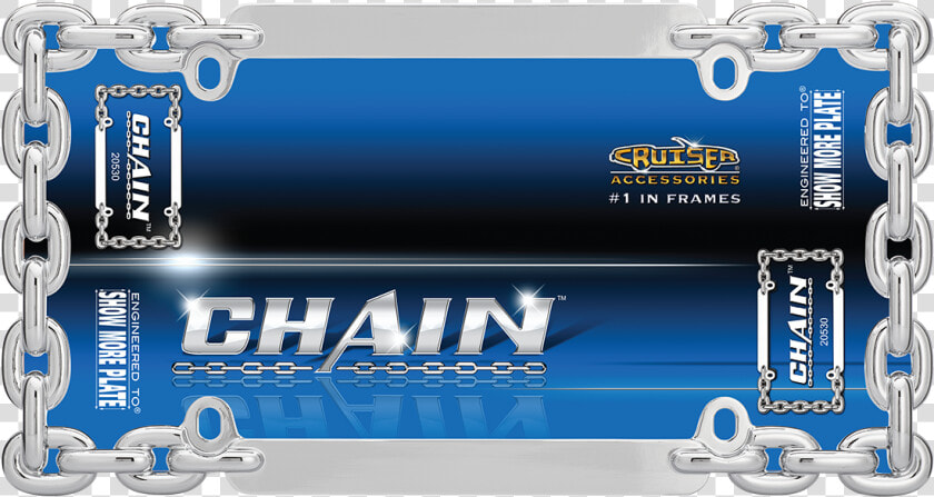 Chain Chrome License Plate Frame  HD Png DownloadTransparent PNG