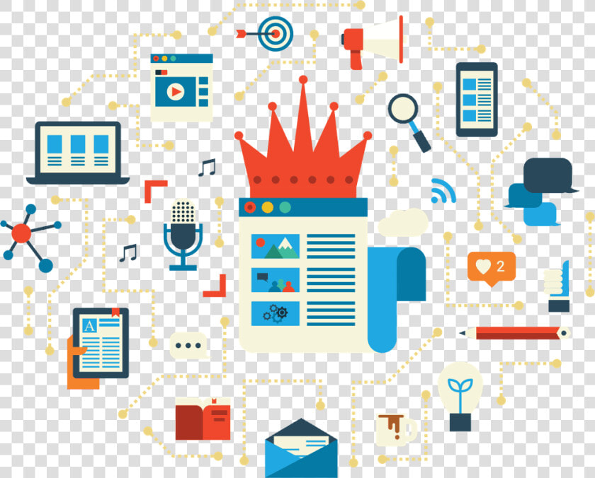 Content Marketing Strategy   Content Is King Distribution Is Queen Gif  HD Png DownloadTransparent PNG