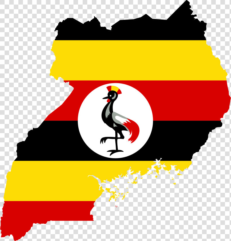 Uganda Flag Map Clip Arts   Uganda Map With Flag  HD Png DownloadTransparent PNG