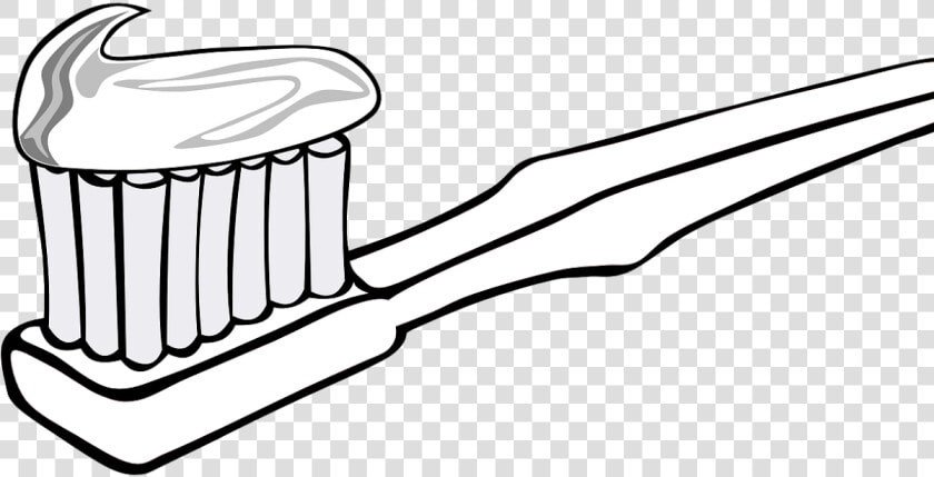 Tooth Brush Clip Art   Toothbrush Clipart Black And White  HD Png DownloadTransparent PNG