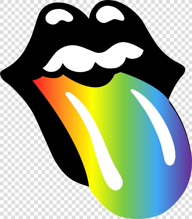 Rainbow Tongue Lips Mouth Pride Gay Lesbian Bi   Cool Rolling Stones Tongues  HD Png DownloadTransparent PNG