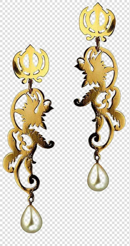 Khanda Symbol Transparent Image   Earrings  HD Png DownloadTransparent PNG