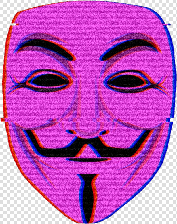  hacker  hack  glitcheffect   Guy Fawkes Mask  HD Png DownloadTransparent PNG