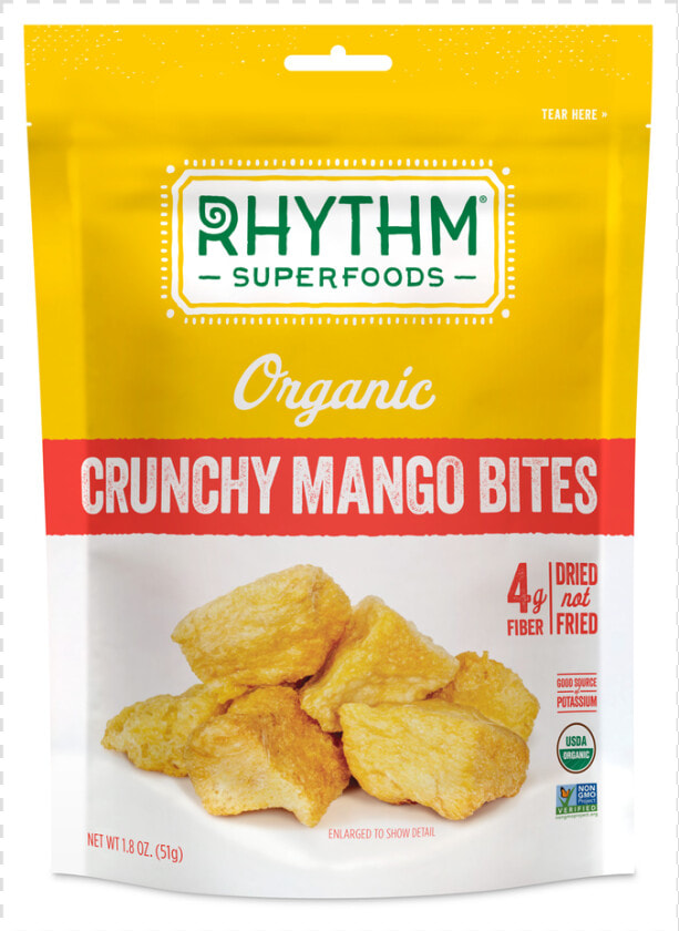 Rhythm Crunchy Mango Bites   Rhythm Superfoods Mango  HD Png DownloadTransparent PNG