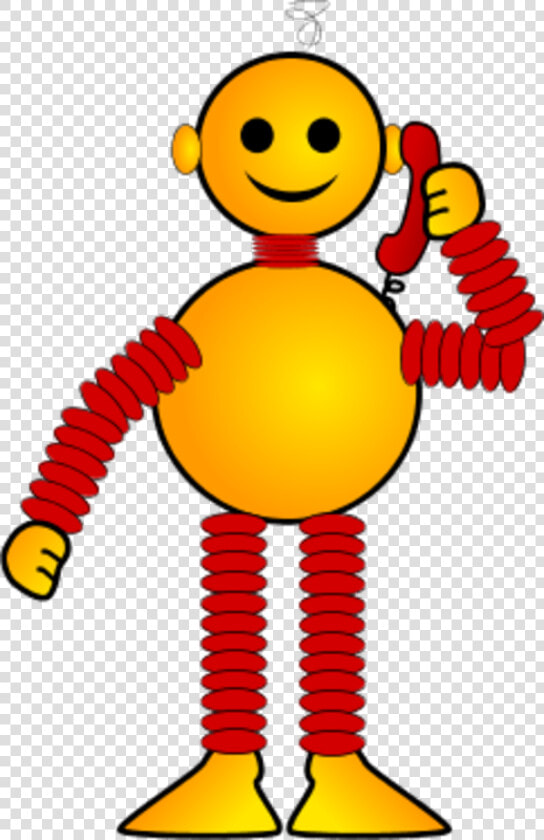 Robot Talking On Telephone   Tongue Twisters Funny Jokes  HD Png DownloadTransparent PNG