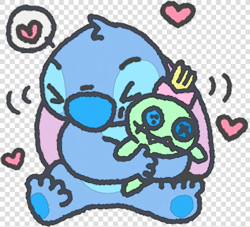  love  stitch  cute  hearts  disney   Stitch Cute Whit Hearts  HD Png DownloadTransparent PNG