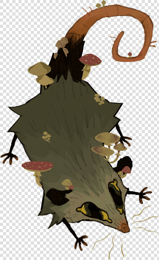 Mushroom Opossum   Illustration  HD Png DownloadTransparent PNG