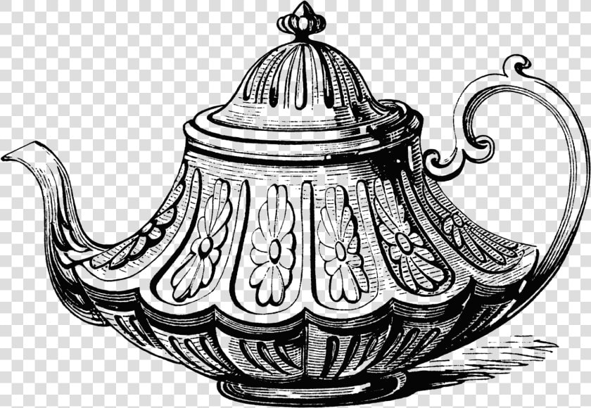 Dishes Clipart Tea Plate   Ornate Teapot  HD Png DownloadTransparent PNG