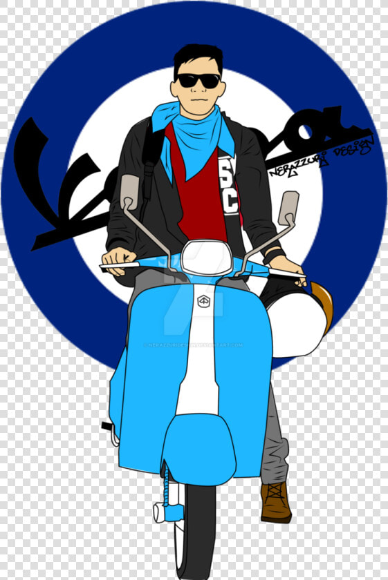 Dimas Pake Vespa By Nerazzuridesign On Deviantart   Cartoon Vespa Png  Transparent PngTransparent PNG