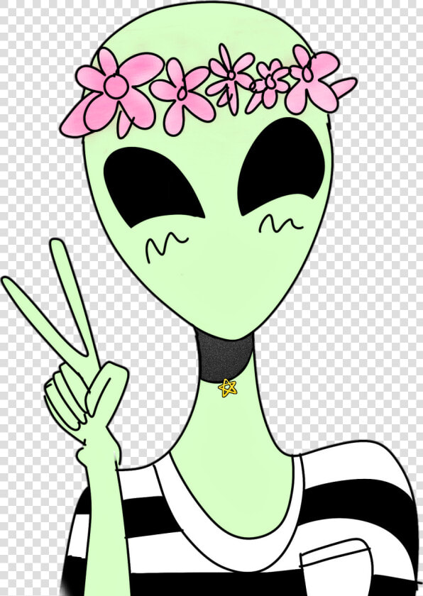 Transparent Putty Clipart   Cute Alien Peace Sign  HD Png DownloadTransparent PNG