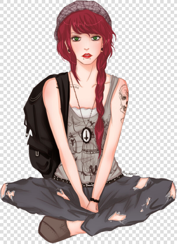 Anime Drawings Girl Full Body   Anime Girl Full Body Red Girl Png  Transparent PngTransparent PNG