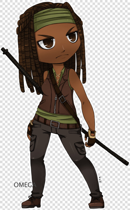 Fan Art Inspired By The Walking Dead Daryl Walking   Walking Dead Fan Art Michonne  HD Png DownloadTransparent PNG