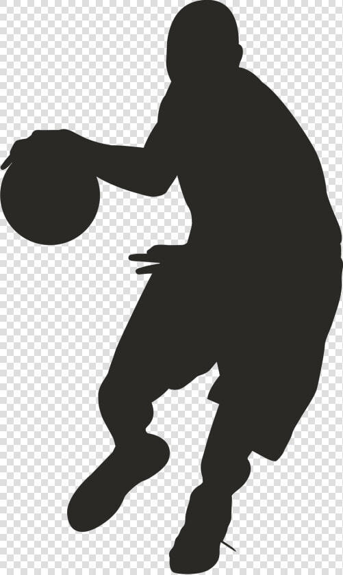 Basketball Clip Art Clipart Silhouette Transparent   Basketball Player Clipart Black  HD Png DownloadTransparent PNG