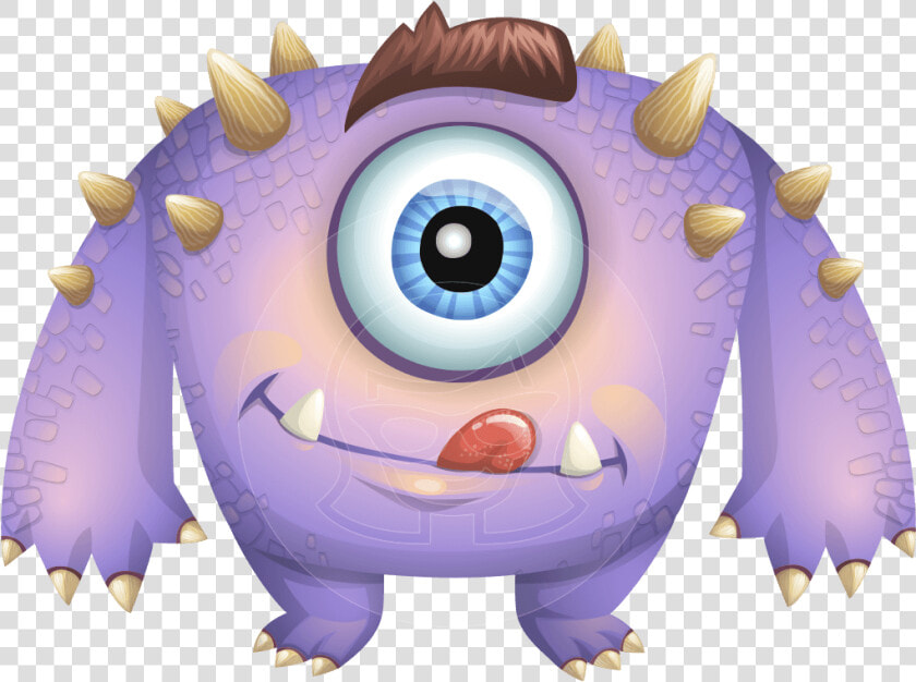 Cute Crazy Monster Cartoon Vector Character Aka Bo   Cute Monster Character Transparent Free  HD Png DownloadTransparent PNG