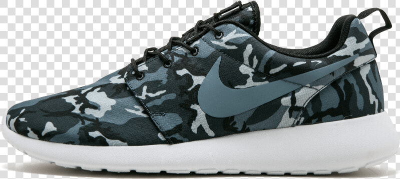 Nike Roshe Run Print Running Shoes Black bl Grpht white grey   Sneakers  HD Png DownloadTransparent PNG