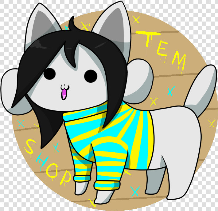 Temmie Chibi Charm   Cartoon  HD Png DownloadTransparent PNG