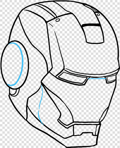 How To Draw Iron Man S Mask   Iron Man Simple Drawing  HD Png DownloadTransparent PNG