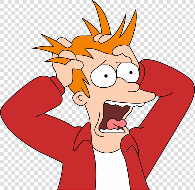 Transparent Oh God Why Png   Fry Futurama Panic  Png DownloadTransparent PNG