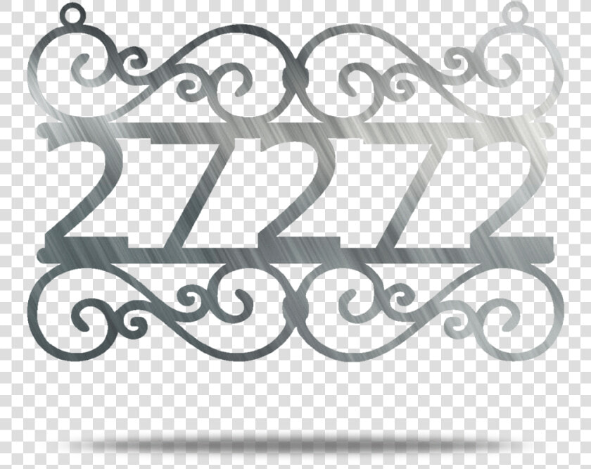 Swirl Address Customizable Metal Wall Sign   Wrought Iron Png Logo  Transparent PngTransparent PNG