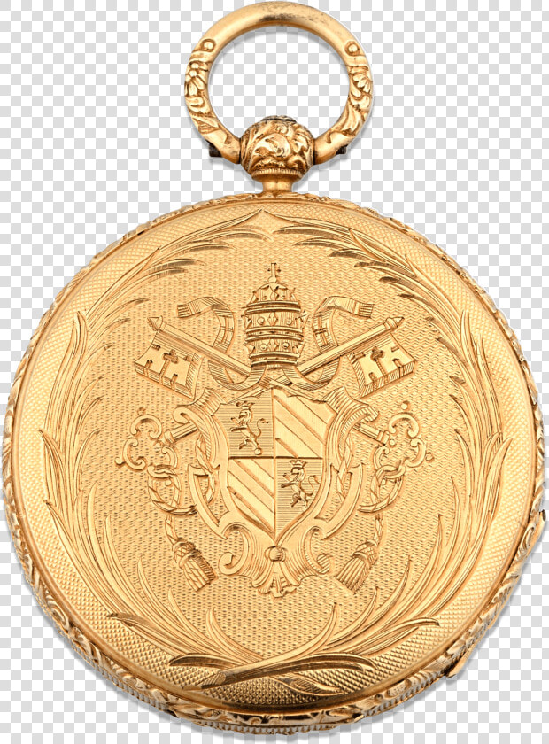 Pope Pius Ix Gold Pocket Watch By Aucoc   Gold Pocket Watch  HD Png DownloadTransparent PNG