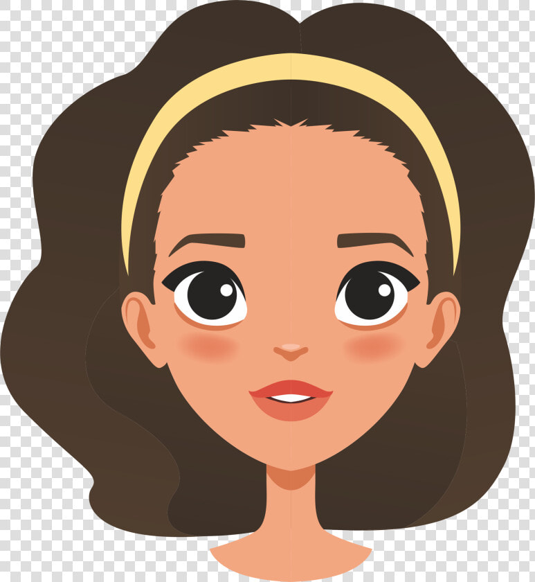 Straight Face     Smiling Face Woman Face Animation  HD Png DownloadTransparent PNG