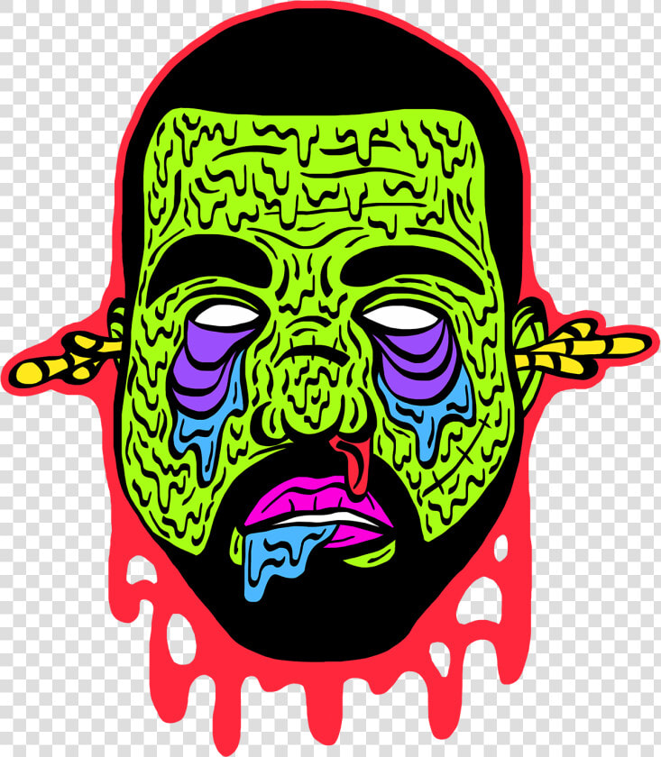 Transparent Kanye West Face Png   Kanye West Zombie  Png DownloadTransparent PNG