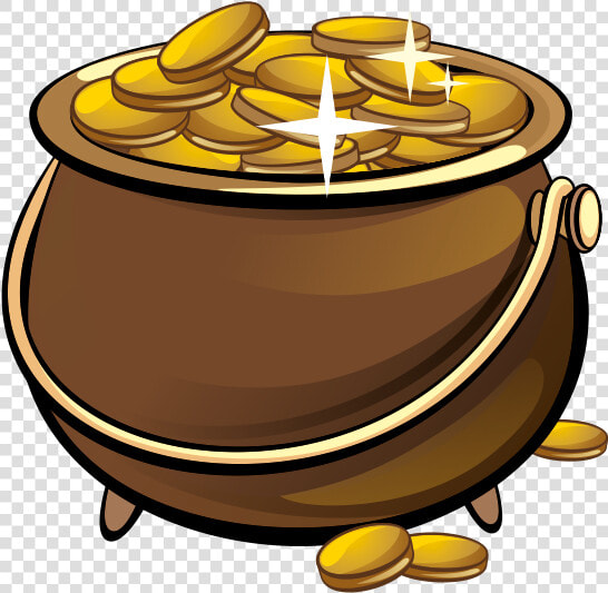 Gold Coin Leprechaun Money   Pot With Gold Coins Clipart  HD Png DownloadTransparent PNG