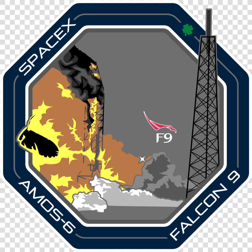 Transparent Space X Logo Png   Amos 6 Mission Patch  Png DownloadTransparent PNG