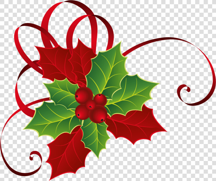  ftestickers  christmas  decoration  ribbon  poinsettia   Christmas Flower Clip Art  HD Png DownloadTransparent PNG