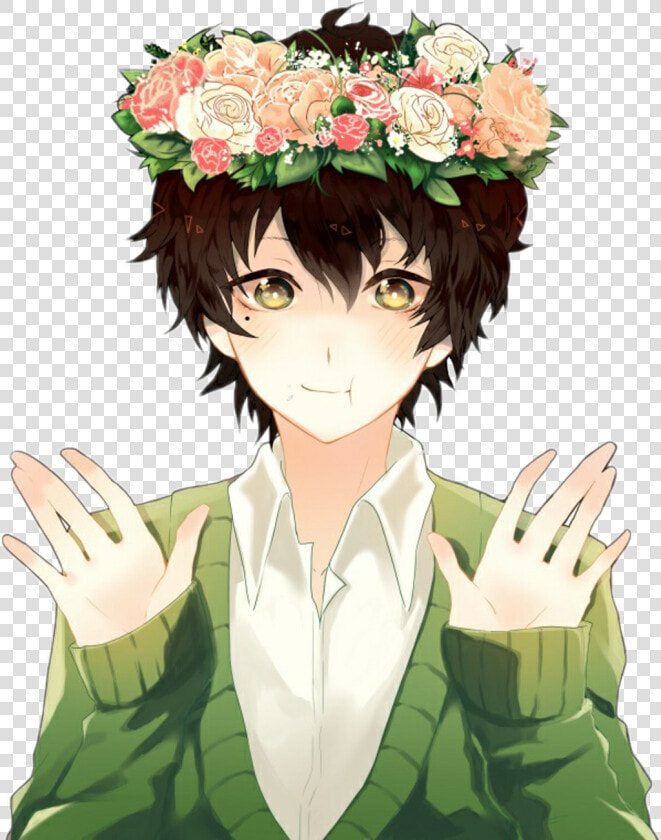 Hair plant hand brown Character art   Cute Anime Boy With Black Hair  HD Png DownloadTransparent PNG