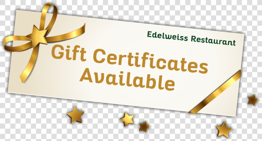 Edelweiss Dining Holiday Gift   Sign  HD Png DownloadTransparent PNG