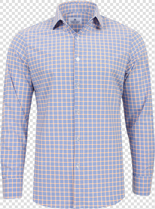 Mizzen Main Charleston Orange cobalt Crosshatch Button   Long sleeved T shirt  HD Png DownloadTransparent PNG