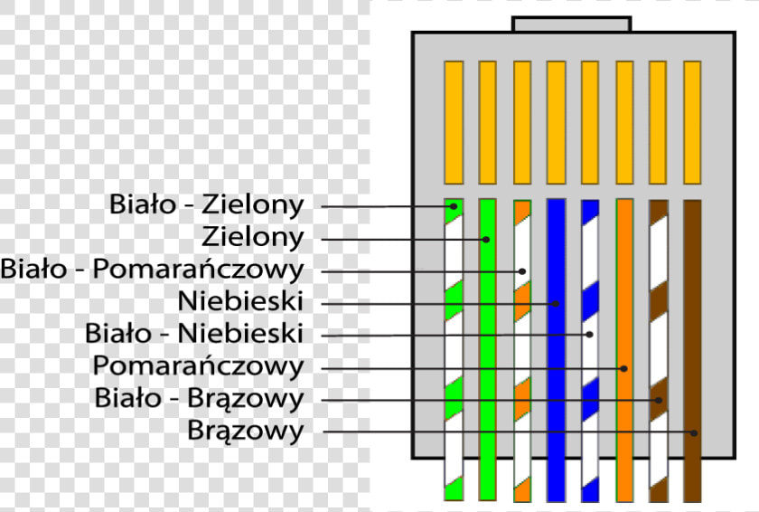 Cat5 Wiring A And B  HD Png DownloadTransparent PNG