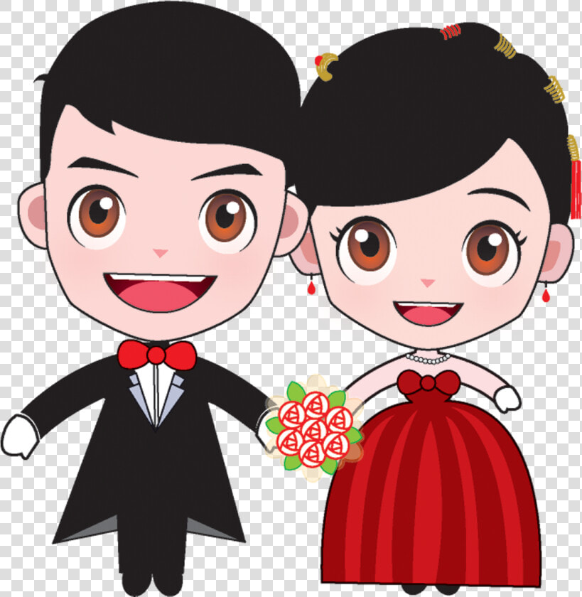 Bridegroom Marriage Cartoon Wedding Bride And   Cartoon Wedding Png  Transparent PngTransparent PNG