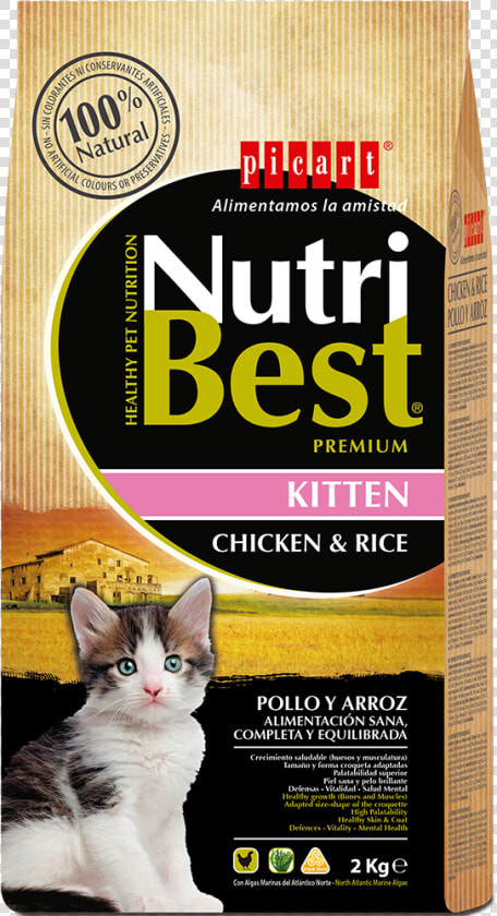 Comida Para Gatitos   Nutribest Cat 2 Kg  HD Png DownloadTransparent PNG