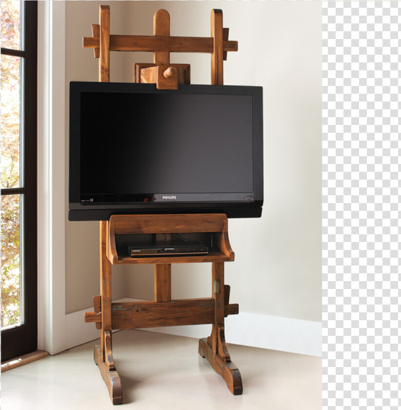 Antique Wooden Tv Stand   Wood Tv Easel Stand  HD Png DownloadTransparent PNG