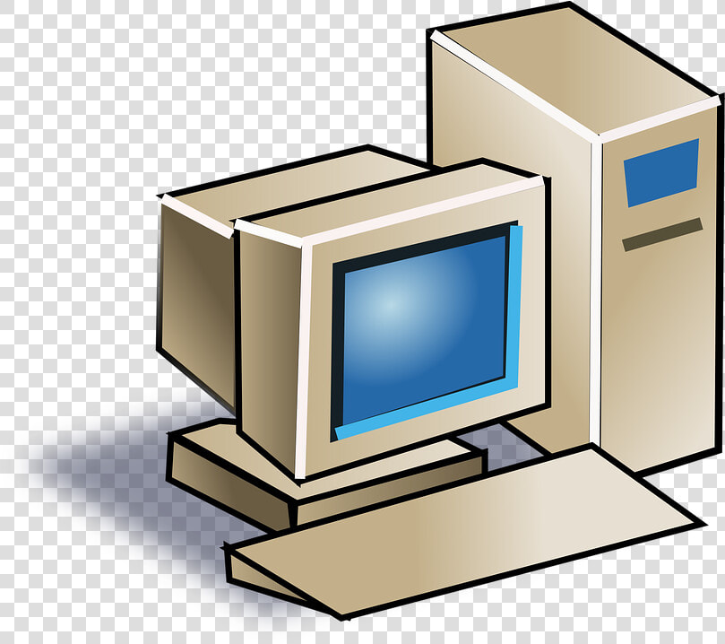 Crt  Monitor  Old  Tower  Personal  Computer  Keyboard   Computer Clip Art  HD Png DownloadTransparent PNG