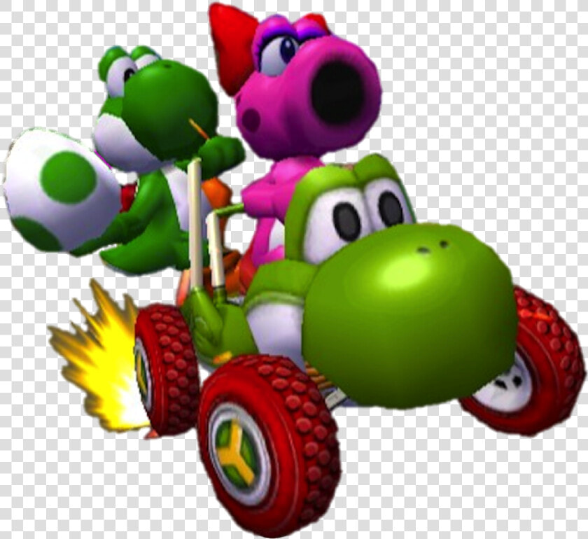 Yoshi And Birdo Racing In The Turbo Yoshi   Yoshi Kart Double Dash  HD Png DownloadTransparent PNG