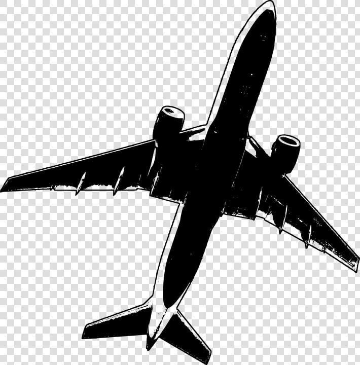 Airline  Airplane  Black And White  Gray  Grey  Jet   Boeing 777 Clipart  HD Png DownloadTransparent PNG